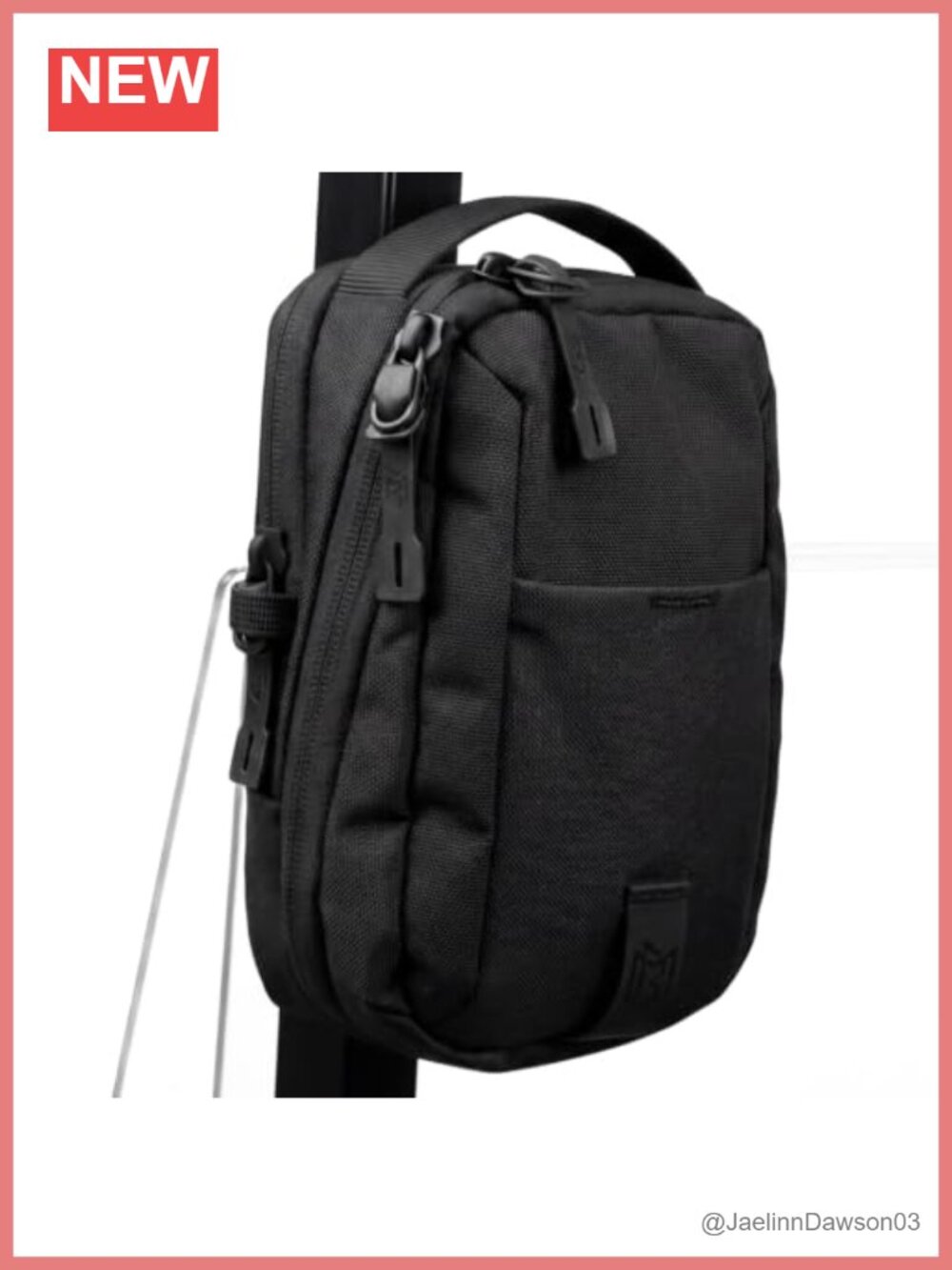 Magnetic Crossbody Sling Bag Water Resistant Nylon Golf Gym Travel